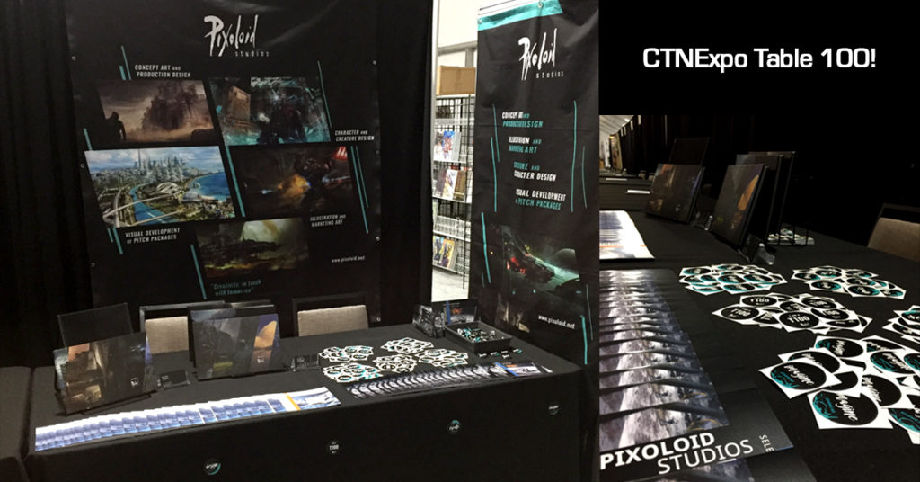 CTNX table setup of Pixoloid studios